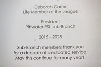 Pittwater Sub Branch 07/09/2025